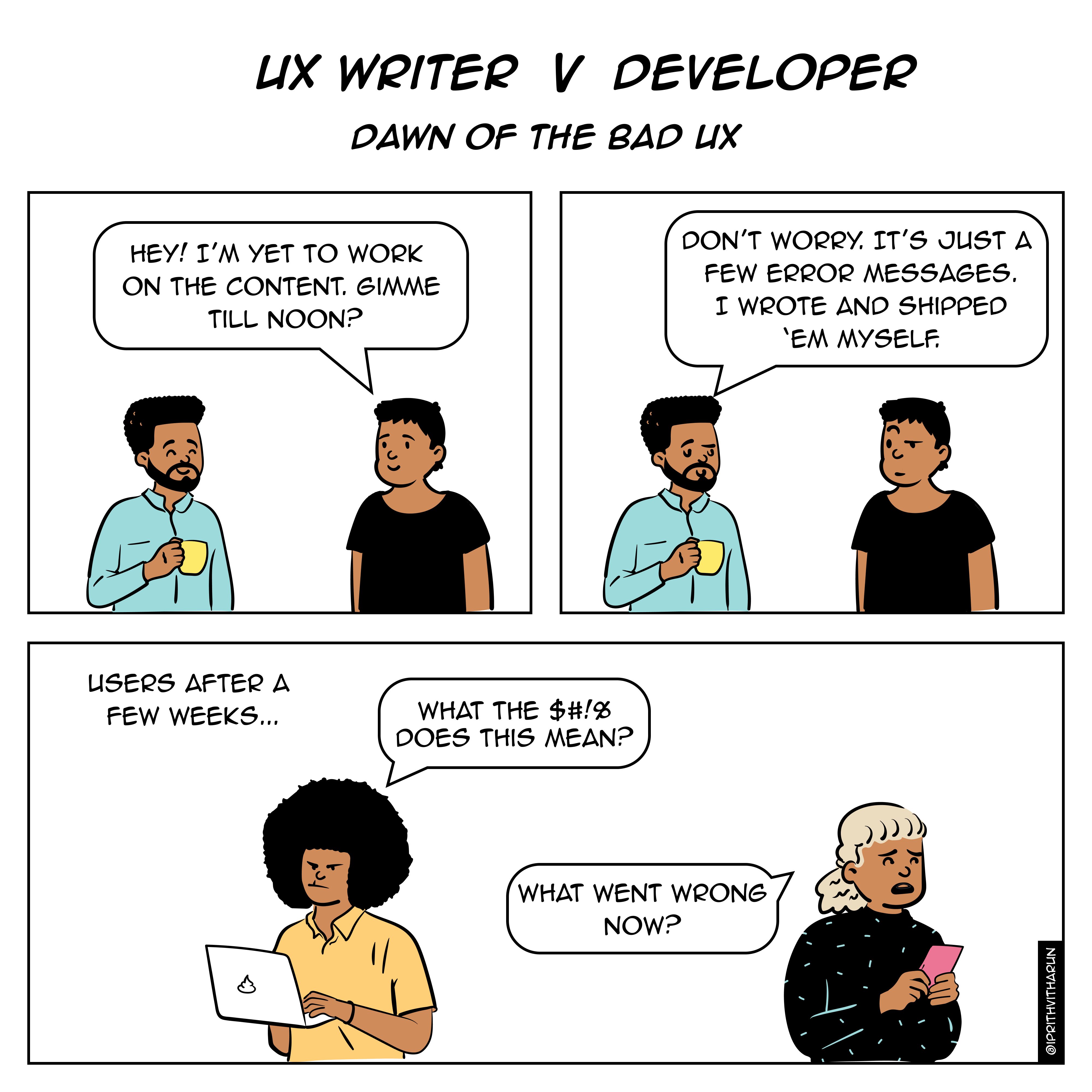 UX Writer V Developer: Dawn of the bad UX